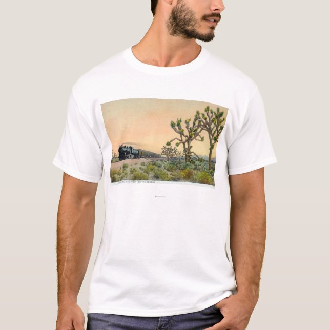 T-shirts Califórnia limitou o trem que viaja completamente (Frente)