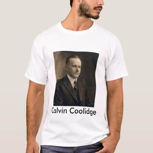 T-shirts Calvin_Coolidge, _bw_head_and_shoulders_photo_po… (Frente)