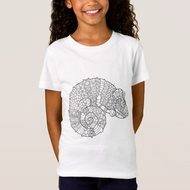 T-shirts Camaleão Zendoodle (Frente)