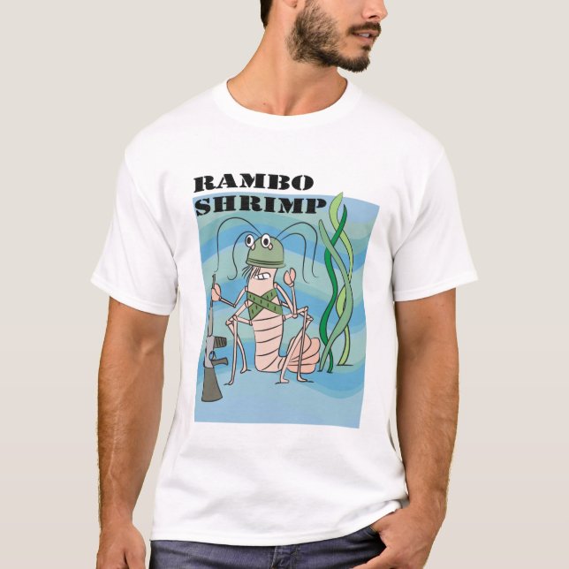 T-shirts camarão do rambo (Frente)