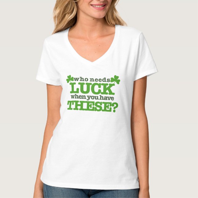 T-shirts Camarões Sortudos para Mulheres (Frente)