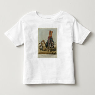 T-shirts Camel transportando uma noiva ao marido, gravada p