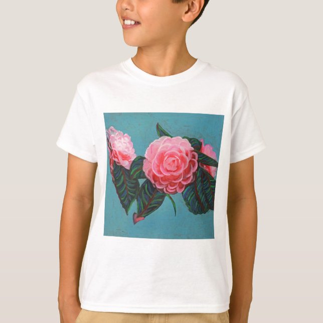 T-shirts Camellia Japonica Sky (Frente)