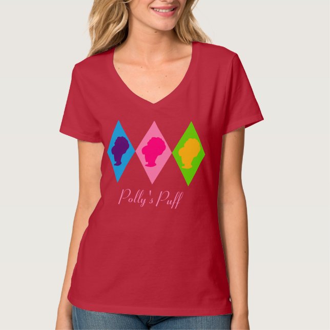 T-shirts Cameo Diamante de BeeHive Retro (Frente)