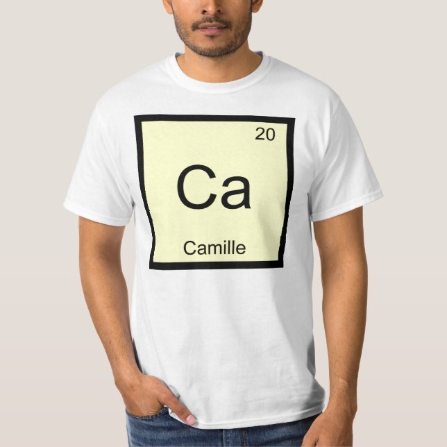 T-shirts Camille Name Chemistry Elemento Periódico (Frente)