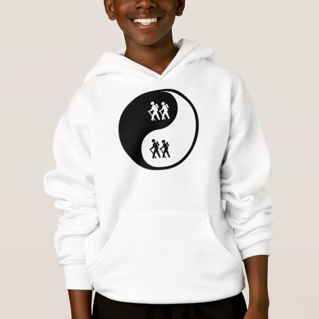 T-shirts Caminhada de Yin Yang (Frente)