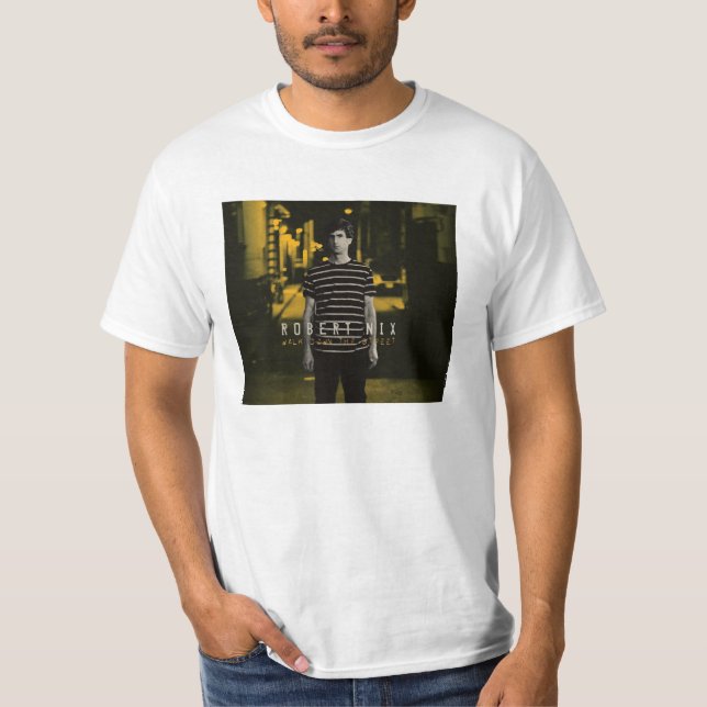 T-shirts Caminhada do Nix de Robert abaixo da rua (Frente)