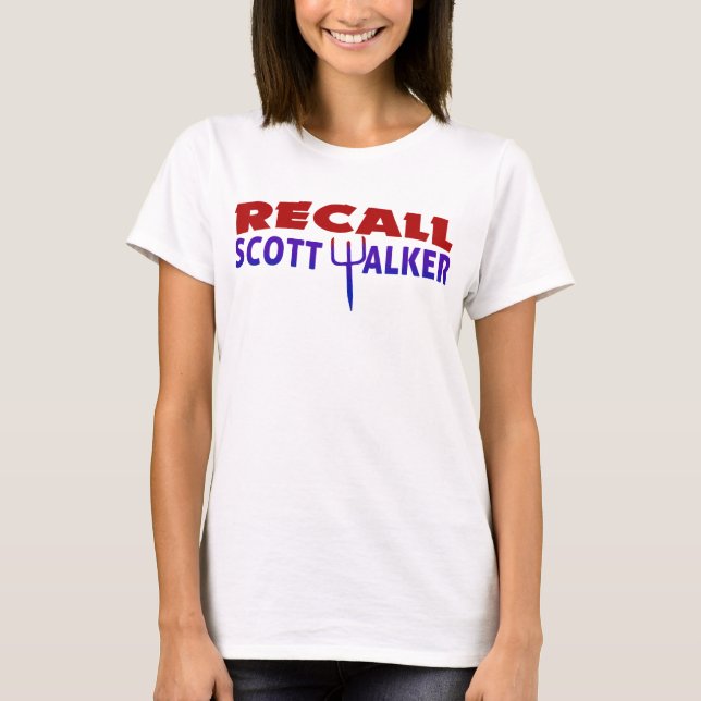 T-shirts Caminhante de Scott do aviso (Frente)