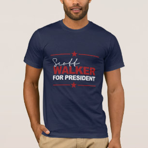 T-shirts Caminhante de Scott para o presidente assinatura