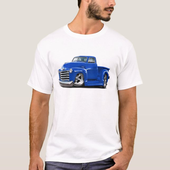 T-shirts Caminhão 1950-52 do azul de Chevy (Frente)