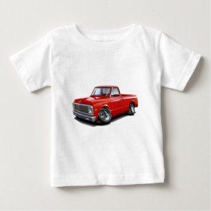 T-shirts Caminhão 1970-72 do vermelho de Chevy C10