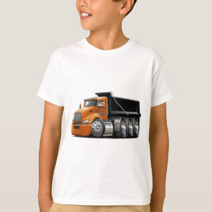 T-shirts Caminhão Alaranjado-Preto de Kenworth T440