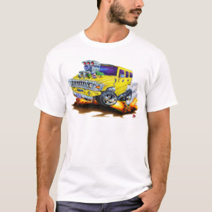 T-shirts Caminhão amarelo de Hummer H2