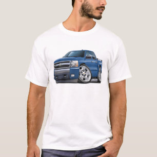 T-shirts Caminhão azul do granito de Chevy Silverado