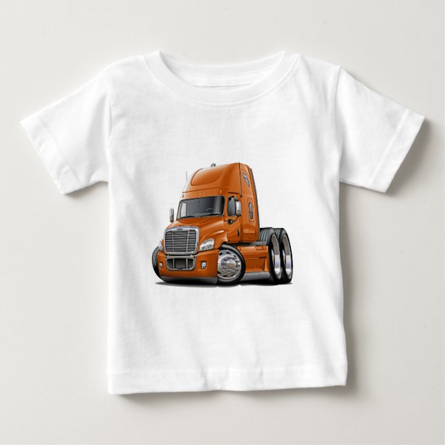 T-shirts Caminhão da laranja de Freightliner Cascadia (Frente)