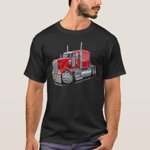 T-shirts Caminhão do vermelho de Kenworth w900
