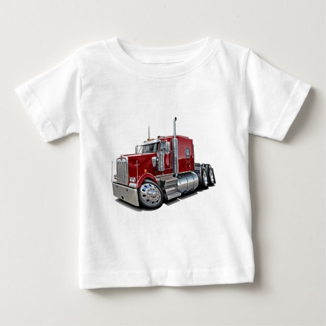T-shirts Caminhão marrom de Kenworth w900 (Frente)