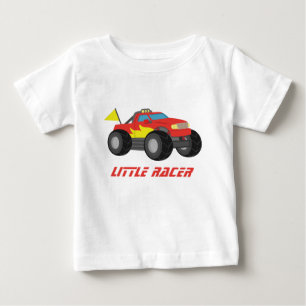 T-shirts Caminhão Monstro Vermelho de Corrida, para Bebês M