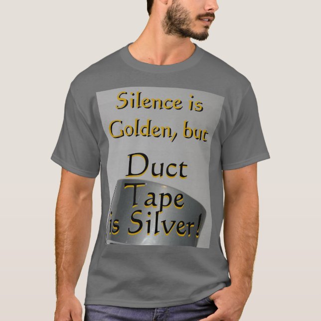 T-shirts Camisa: A fita adesiva é prata (Frente)