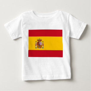 T-shirts Camisa-bebê com bandeira de Espanha