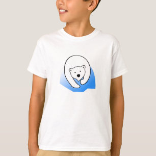 T-shirts Camisa/camiseta/camisa do urso polar T dos miúdos