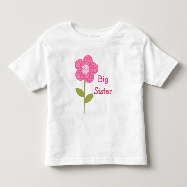 T-shirts Camisa-Flor Rosa-Grande Irmã (Frente)