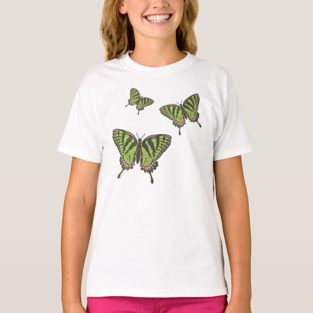 T-shirts Camisa-luz-bebê e rabo-de-cavalo (Frente)