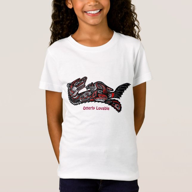 T-shirts Camisa-Mãe Bela Haida Mãe Amante Meninos (Frente)