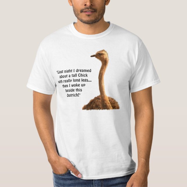 T-shirts Camisa-Piada de Ostrich Bird Funny (Frente)