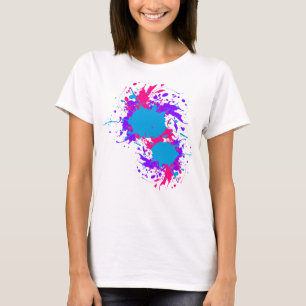 T-shirts Camisa-T básica de abstrato Paint Splatter