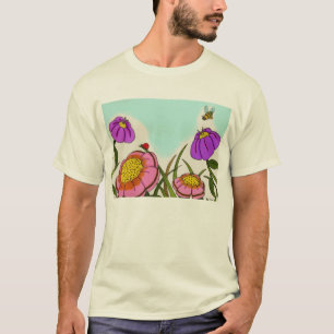 T-shirts Camisa-T Básica do Adulto-Prado da Flor