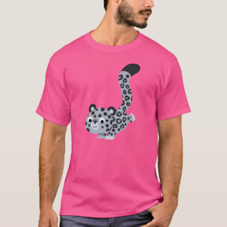 T-shirts Camisa-T-Camisa-Leopardo-da-Neve