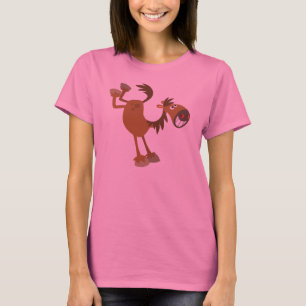 T-shirts Camisa-T de Cartoon-Cartoon-Horse Bonita