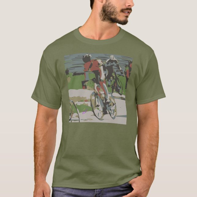 T-shirts Camisa-T de ciclista de homens (Frente)