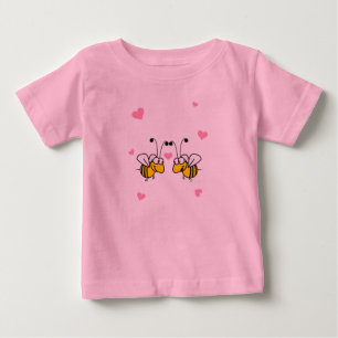 T-shirts Camisa-T de Criança Rosa da Abelha