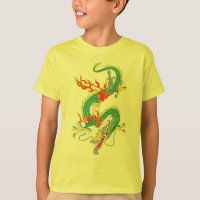 Camisa-T de Dragões Chineses