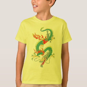 T-shirts Camisa-T de Dragões Chineses