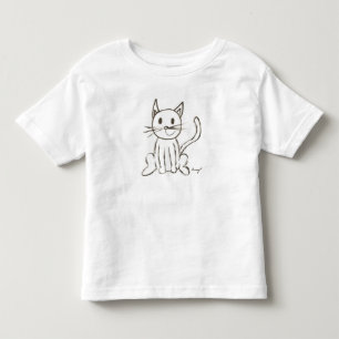 T-shirts Camisa-T de Gatinho pintada