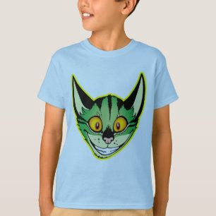 T-shirts Camisa-T de Gato Fluorescente