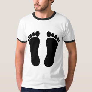 T-shirts Camisa-T de Homens Personalizados da Pegada