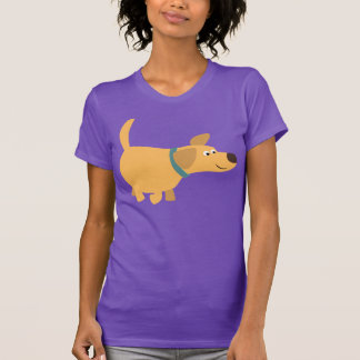 T-shirts Camisa-T de Labrador Amarelo-Bonita