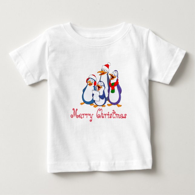 T-shirts Camisa-T de Pinguins de Bebê (Frente)