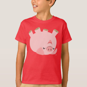 T-shirts Camisa-T De Porco De Cartoon
