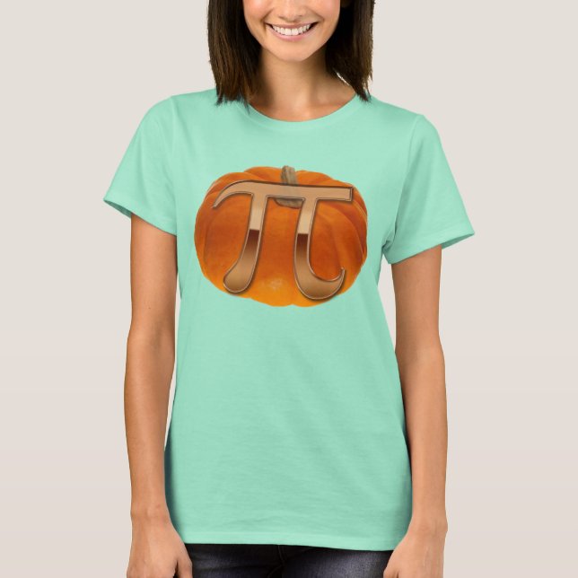 T-shirts Camisa-T do amante da matemática do Pumpkin Pi Eng (Frente)