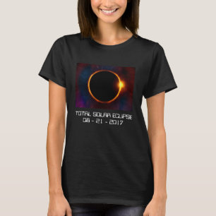 T-shirts Camisa-T do Eclipse Solar Escuro 2017