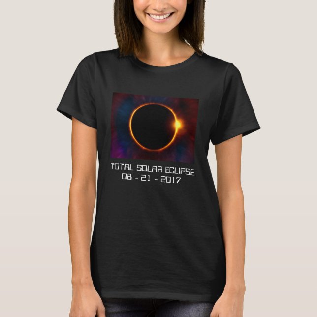 T-shirts Camisa-T do Eclipse Solar Escuro 2017 (Frente)