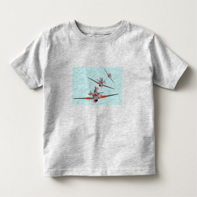 T-shirts Camisa-T infantil de "Luta de Avião". (Frente)