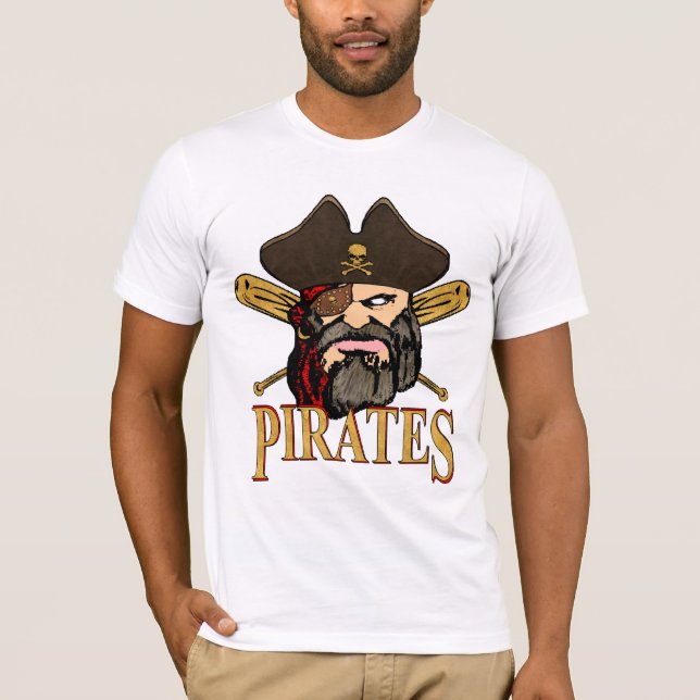 T-shirts Camisa-T Pirata Baseball (Frente)