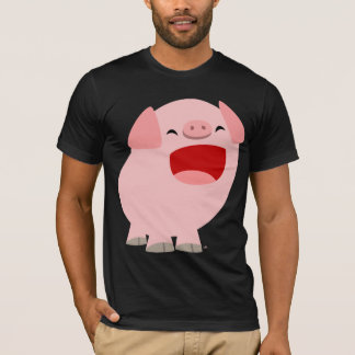 T-shirts Camisa-T-Suíno Canto De Cartoon Bonito