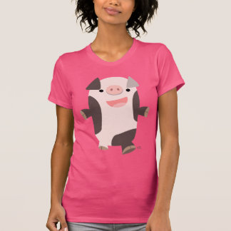 T-shirts Camiseta-de-porco-boi sorridente